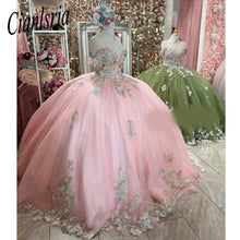 Load image into Gallery viewer, Quinceanera Dress 2022 Off The Shoulder Appliques Sequins Backless Princess Sweet 16 Ball Gown Vestidos De 15 Años
