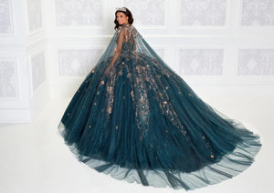 Teal Blue Charro Quinceanera Dresses Ball Gown Halter Tulle Appliques Puffy Mexican Sweet 16 Dresses 15 Anos