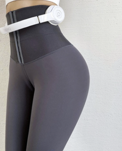 Gray Color Women's High Waisted Tummy Control Gray Yoga Leggings