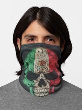 Load image into Gallery viewer, Mexico Flag Skull Neck Mask UV Protection Face Neck Gaiter Windproof Scarf Sunscreen Breathable Bandana Balaclava for Sport&amp;Outdoor
