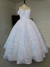 Load image into Gallery viewer, Sequined Ball Gown Prom Dress Real Photos Lace Up Formal Party Dresses Long Women Vestidos De Fiesta Largos Elegantes De Gala
