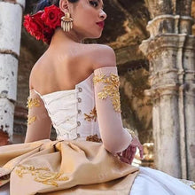 Load image into Gallery viewer, Real Images Charro Mexican Quinceanera Prom Dresses 2021 Off Shoulder Sweet 15 Dress Princesa Misquinceanos Party Gowns
