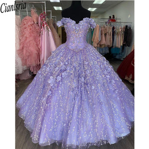Mexican Vestido De 15 Anos Lilac Charro Quinceanera Dresses with Cloak Lace Applqiued Corset Sweet 16 Dress Abiti Da Cerimonia