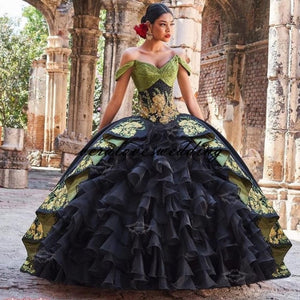 Charro Mexican Style vestidos de fiesta Quinceanera Prom Dresses 2021 Off Shoulder Party Sweet 15 Dress Anos Bridal Boutique