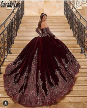 Load image into Gallery viewer, Vestidos De 15 Años Navy Blue Quinceanera Dresses with Detachable Sleeves Lace Applique Sweet 16 Dress Mexican Prom Gowns 2021
