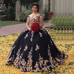 Exquiaite Green Quincenera Evening Dresses Off Shoulder Flowers Appliqued Prom Formal Party Celebrity 15 Ans Vestidos Fiesta