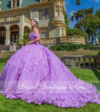 Load image into Gallery viewer, Charming Off Shoulder Purple Sequins Beaded Quinceanera Dresses Sweet 16 Dress vestidos de 15 años 2021 Lavender
